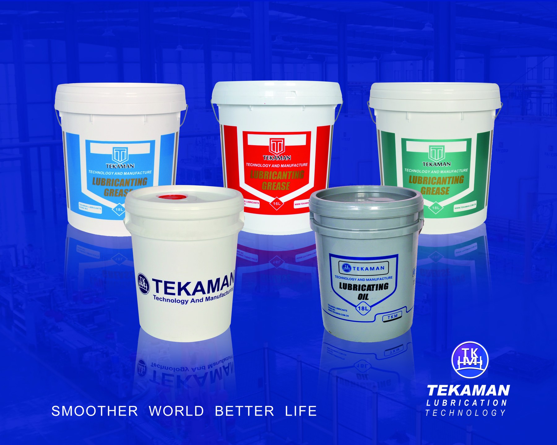 TEKAMAN lubricating grease and oil packaging